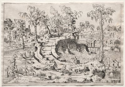 Paisagem com Putti, c. 1550. de Leon Davent