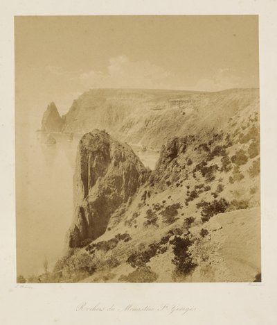 Os penhascos do Mosteiro de São Jorge (Rochers du Monastere St. Georges) de Leon Eugéne Méhédin