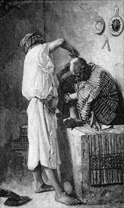Um barbeiro em Istambul de Leon Joseph Florentin (after) Bonnat