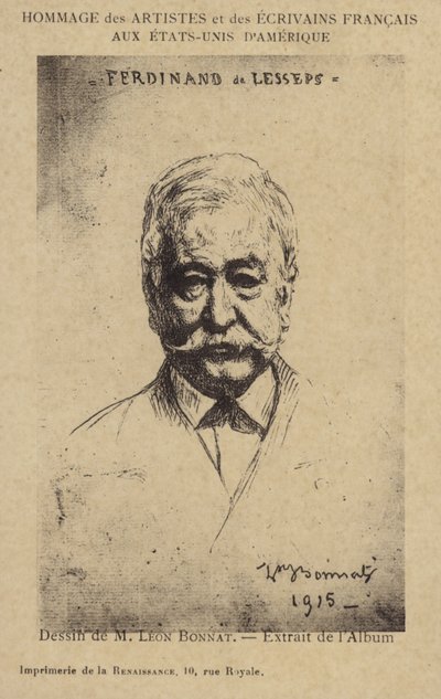 Ferdinand de Lesseps (1805-1894), empreendedor francês e construtor de canais de Leon Joseph Florentin Bonnat
