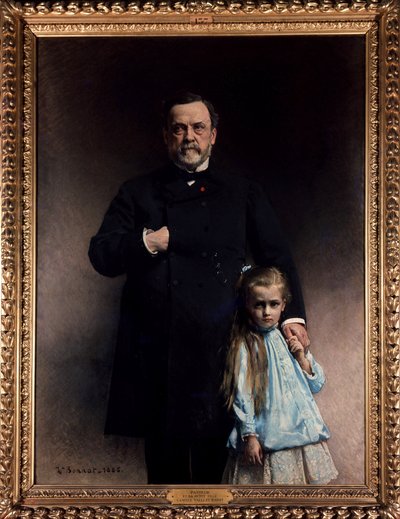 Louis Pasteur e sua neta, Camille Vallery Radot - por Bonnat de Leon Joseph Florentin Bonnat
