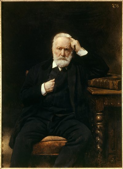 Retrato do escritor francês Victor Hugo (1802-1885) Pintura de Leon Joseph Bonnat (1833-1922) Versalhes do século XIX, Musee du Chateau - Retrato do escritor francês Victor Hugo (1802-1885). Pintura de Leon Joseph Bonnat (1833-1922) de Leon Joseph Florentin Bonnat