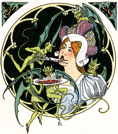 Os demónios cortam a língua de uma mulher de Leon Lebegue