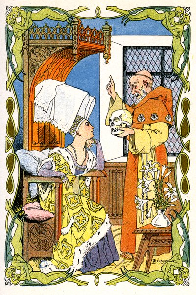 Frère Jean Turelure presente em Dame Violante une tete de mort de Leon Lebegue