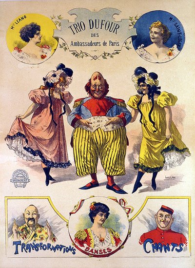 Cartaz do Trio DuFour (cor litho) de Leon Louis Oury