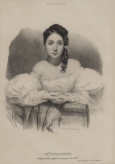 Retrato de Juliette Drouet 1806-1883, 1832. de Leon Noel