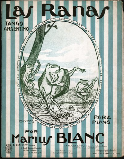 Sapos dançando tango. 1914 (ilustração) de Leon Pousthomis