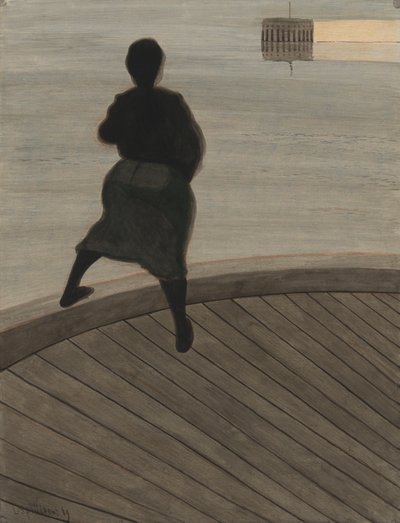 Pescadora no cais de Leon Spilliaert