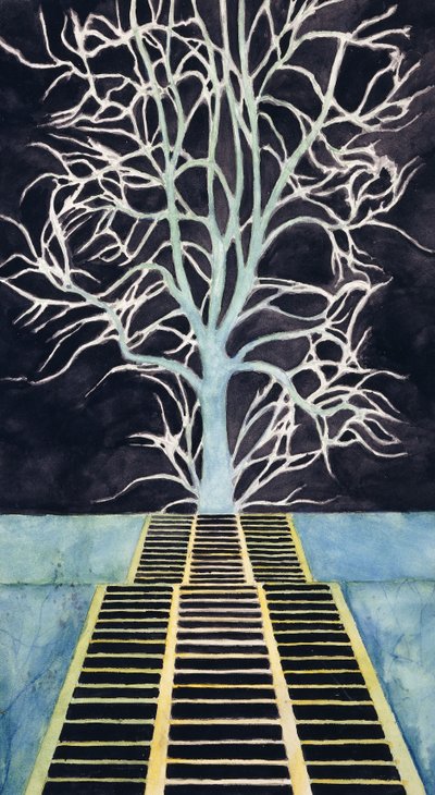 A Árvore no Fim da Escadaria - De boom boven aan de trap de Leon Spilliaert