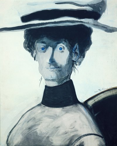 Mulher com um chapéu cor-de-rosa de Leon Spilliaert