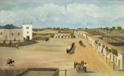 Antiga Praça Mesilla, c. 1885-1886. de Leon Trousset
