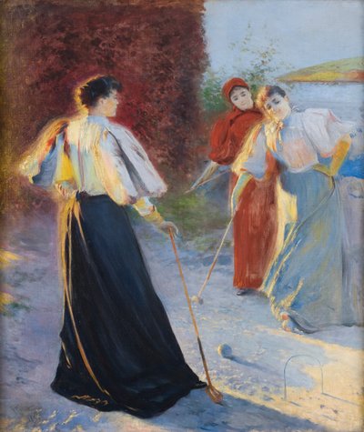 Um jogo de Croquet de Leon Wyczolkowski