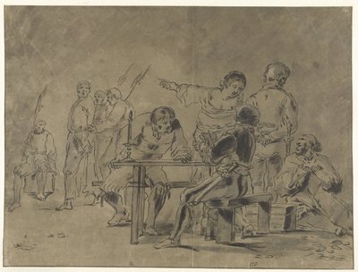 Pedro nega a Cristo de Leonaert Bramer