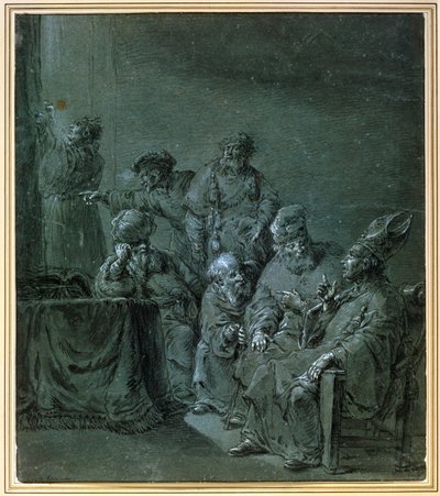 Um assunto bíblico, século XVII. de Leonard Bramer