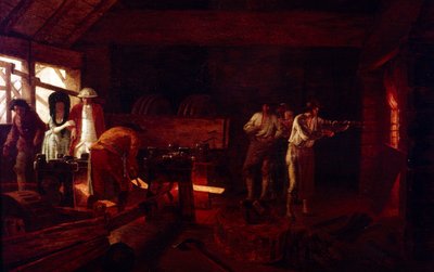 Interior de uma fundição (pintura) de Léonard Defrance