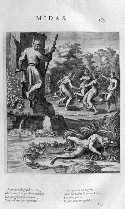 O Rei Midas é lembrado na mitologia grega pela sua capacidade de transformar em ouro tudo o que tocou. de Leonard Gaultier