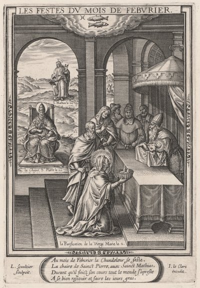 Les Festes du mois de Feburier (Fevereiro: a Purificação da Virgem) de Leonard Gaultier