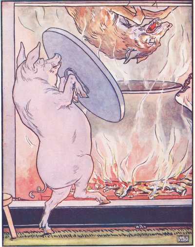 Ele tirou a tampa da panela e caiu o lobo. de Leonard Leslie Brooke