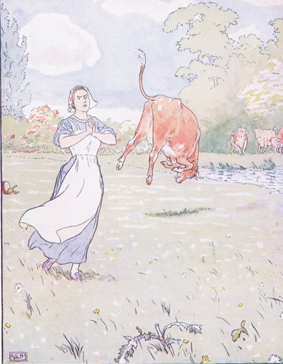 Aqui mãe gritou, dentro da vaca vermelha de Leonard Leslie Brooke
