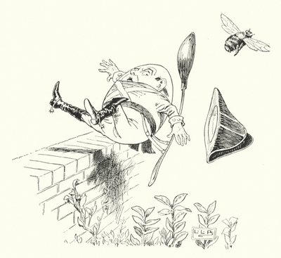 Humpty Dumpty sate on a wall (gravura) de Leonard Leslie Brooke