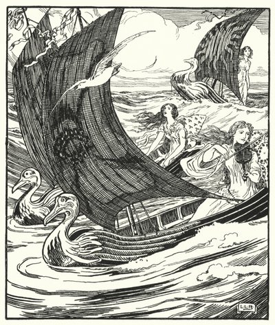 Eu vi três navios vindo navegando de Leonard Leslie Brooke
