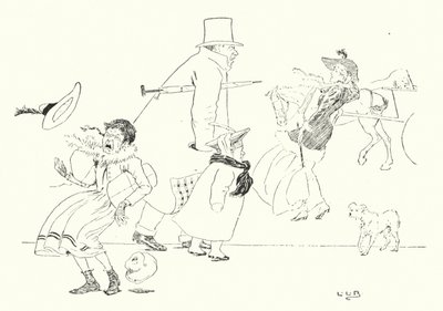 Se você espirrar na segunda-feira, você espirra por perigo (gravura) de Leonard Leslie Brooke