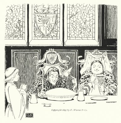 Jack Sprat não podia comer gordura, sua esposa não podia comer magra (gravura) de Leonard Leslie Brooke