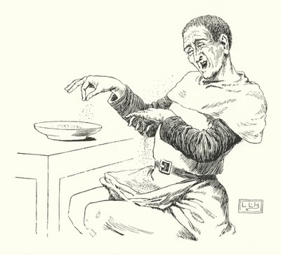 Peter Piper pegou uma bicada de pimenta em conserva (gravura) de Leonard Leslie Brooke