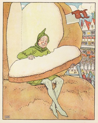 O Ganso de Ouro (litografia a cores) de Leonard Leslie Brooke