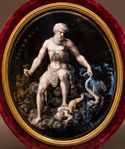 Medalhão: Saturno de Leonard Limosin