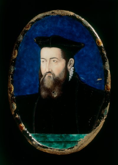 Retrato do Prelado, obra em majolica de Leonardo Limosin conservada no Museo Nazionale del Bargello, Florença de Leonard Limosin