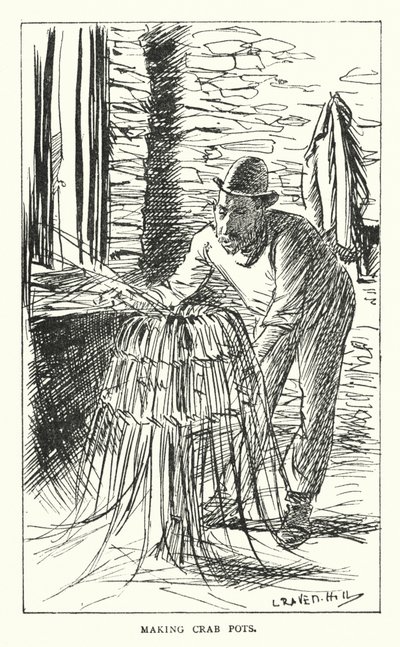 Herstellung von Krabbenkörben von Leonard Raven-Hill