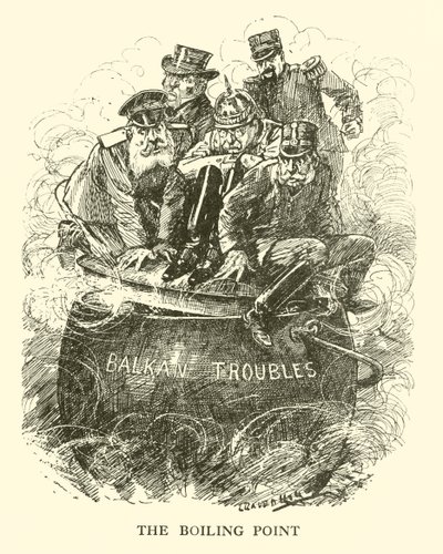 &39;The Boiling Point&39;, ilustração para &39;História da Inglaterra Moderna&39;, de Charles L. Graves, 1922 de Leonard Raven Hill