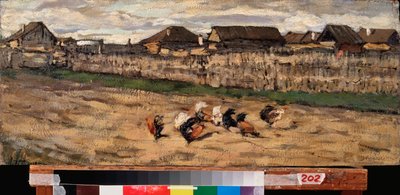 Vent printanier (Vento de Primavera) - Oeuvre de Leonard Viktorovich Turzhansky (Tourjanski) (1875-1945), huile sur carton de Leonard Viktorovich Turzhansky