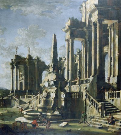 Ruínas Imaginárias (óleo sobre tela) de Leonardo Coccorante