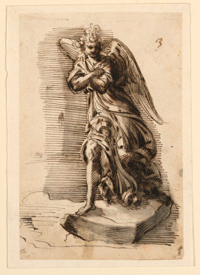 Design para Escultura: Anjo em Adoração de Leonardo Scaglia