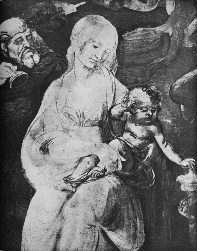 Adoração dos Magos - Virgem e Criança, c1481 1945 de Leonardo da Vinci
