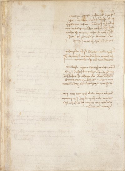 Arundel 263, f.151, notas de Leonardo da Vinci do 
