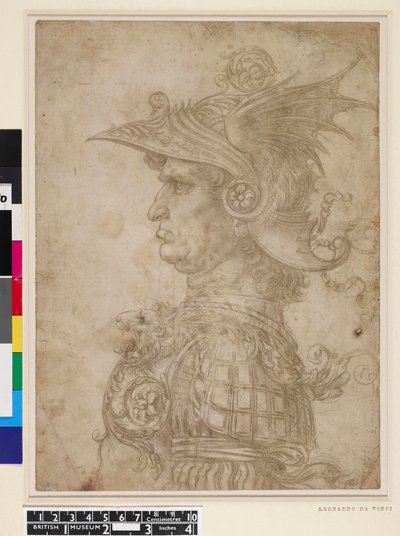 Busto de um guerreiro de Leonardo da Vinci