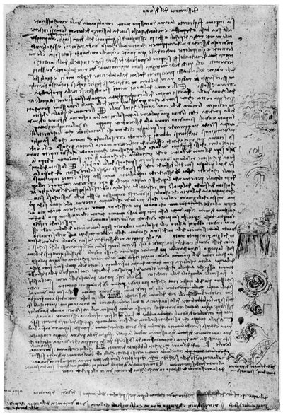Descrição do dilúvio, final do século XV ou início do século XVI 1954 de Leonardo da Vinci