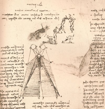 Diagrama que ilustra a teoria da luz e sombra e esboços de figuras, c1472-c1519 1883 de Leonardo da Vinci