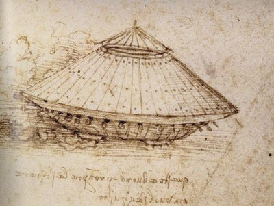 Desenho de um tanque blindado, ca 1485 de Leonardo da Vinci