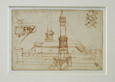 Estudo arquitetónico ... de Leonardo da Vinci