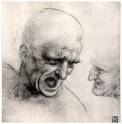 Chefes de guerreiros, 1503-1505 de Leonardo da Vinci