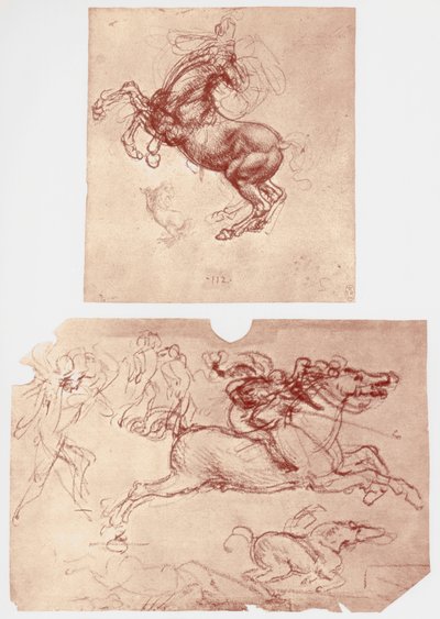 Criação de Cavalos e Cavaleiros e Soldados, c1504. de Leonardo da Vinci