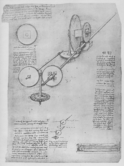 Máquina para moldar barras de ferro para fazer canhões, c1480 1945 de Leonardo da Vinci
