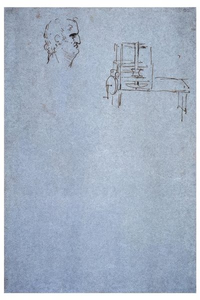Retrato de perfil masculino de Leonardo da Vinci
