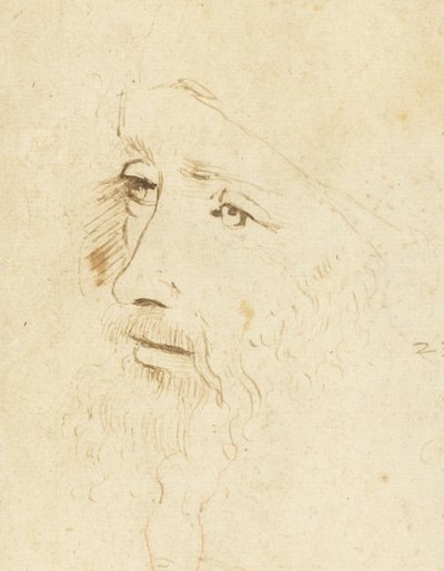Retrato de Leonardo da Vinci, cerca de 1518. de Leonardo da Vinci,
