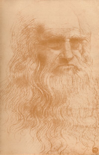 Retrato de um homem de giz vermelho, c1512, 1932 de Leonardo da Vinci