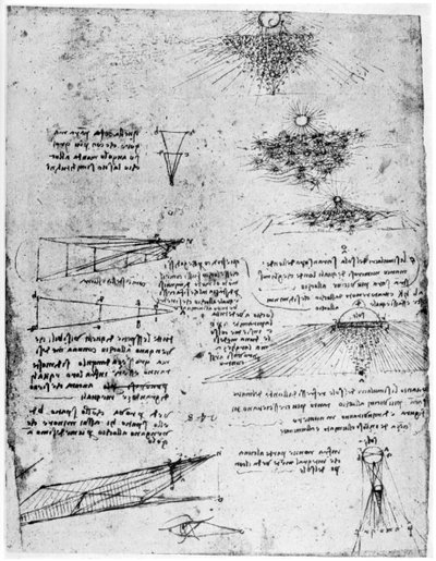 Reflexões do sol na água, final do século XV ou início do século XVI 1954 de Leonardo da Vinci
